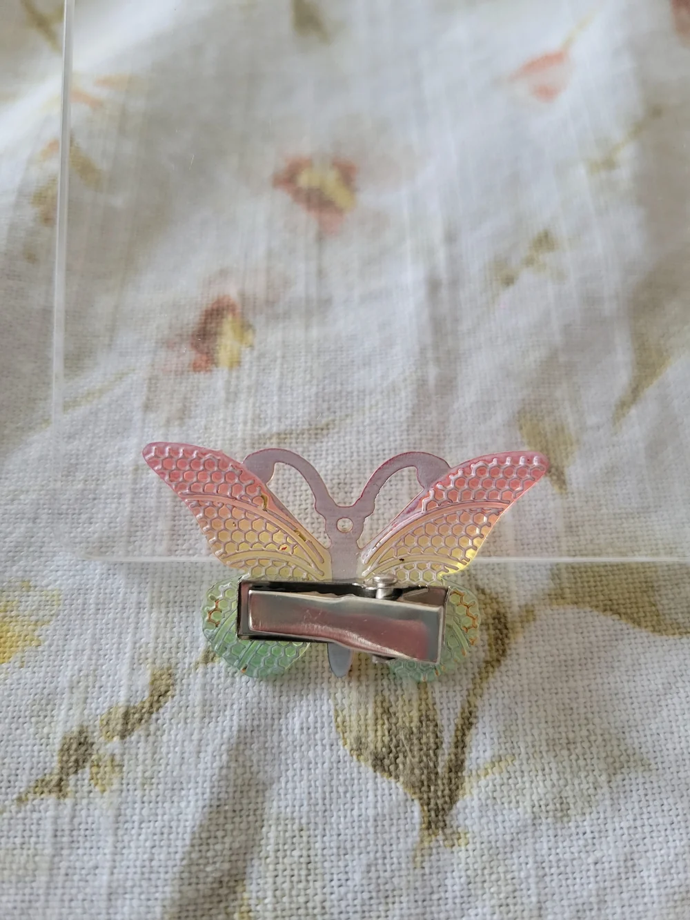 Colorful Butterfly Brooch - Pink, Yellow, Green